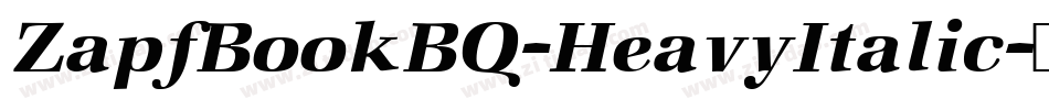 ZapfBookBQ-HeavyItalic字体转换