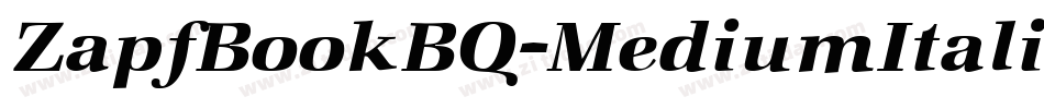 ZapfBookBQ-MediumItalic字体转换