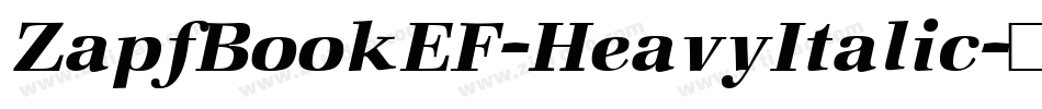 ZapfBookEF-HeavyItalic字体转换