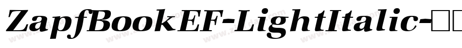 ZapfBookEF-LightItalic字体转换