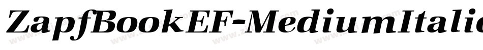 ZapfBookEF-MediumItalic字体转换