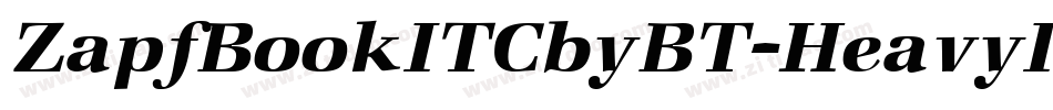 ZapfBookITCbyBT-HeavyItalic字体转换