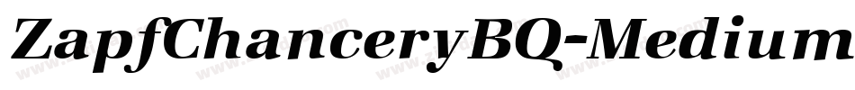ZapfChanceryBQ-MediumItalic字体转换