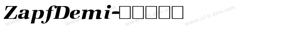 ZapfDemi字体转换