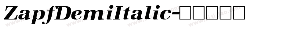 ZapfDemiItalic字体转换