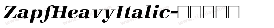 ZapfHeavyItalic字体转换