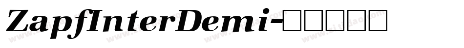 ZapfInterDemi字体转换