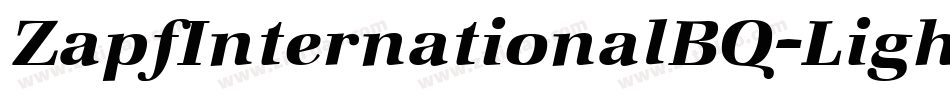 ZapfInternationalBQ-Light字体转换