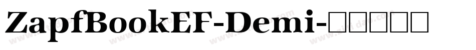 ZapfBookEF-Demi字体转换