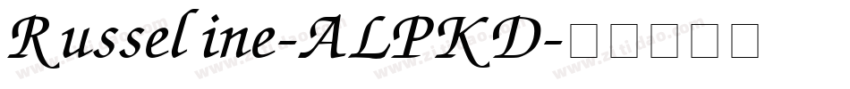 Russeline-ALPKD字体转换
