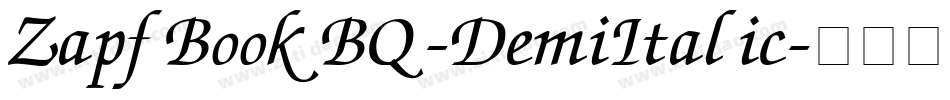 ZapfBookBQ-DemiItalic字体转换