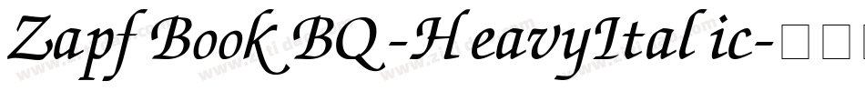 ZapfBookBQ-HeavyItalic字体转换