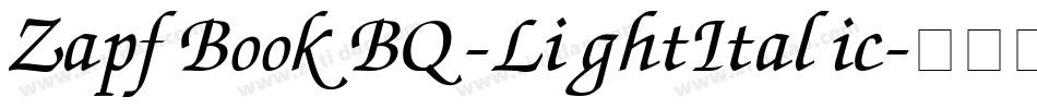 ZapfBookBQ-LightItalic字体转换