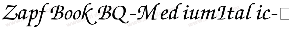 ZapfBookBQ-MediumItalic字体转换