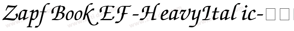 ZapfBookEF-HeavyItalic字体转换