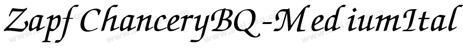 ZapfChanceryBQ-MediumItalic字体转换