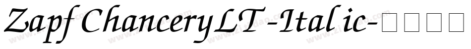 ZapfChanceryLT-Italic字体转换