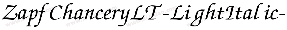 ZapfChanceryLT-LightItalic字体转换