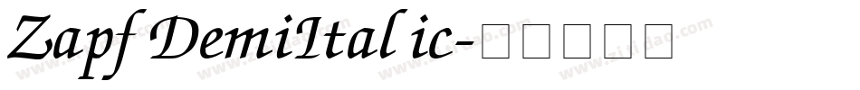 ZapfDemiItalic字体转换