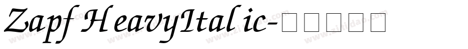 ZapfHeavyItalic字体转换