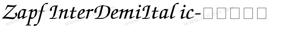 ZapfInterDemiItalic字体转换