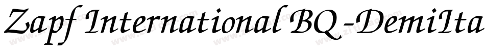 ZapfInternationalBQ-DemiItalic字体转换