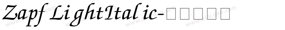 ZapfLightItalic字体转换