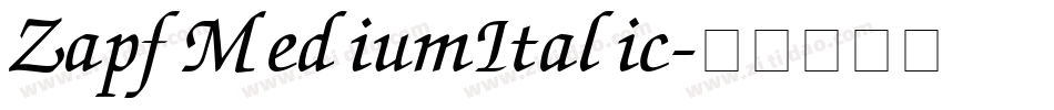 ZapfMediumItalic字体转换