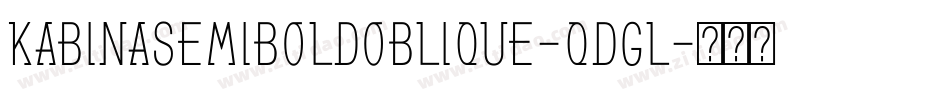 KabinaSemiboldOblique-qDGl字体转换