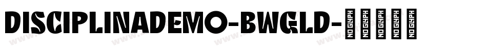 DisciplinaDemo-BWGld字体转换