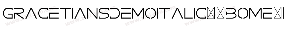 GracetiansDemoItalic-7BOmE字体转换