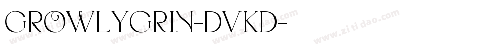 GrowlyGrin-DVKD字体转换