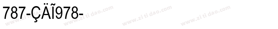 787-CAI978字体转换