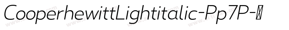 CooperhewittLightitalic-Pp7P字体转换