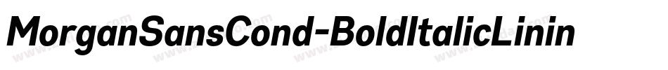 MorganSansCond-BoldItalicLining字体转换
