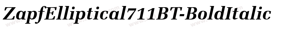 ZapfElliptical711BT-BoldItalic字体转换