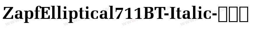 ZapfElliptical711BT-Italic字体转换