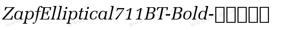 ZapfElliptical711BT-Bold字体转换