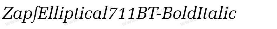ZapfElliptical711BT-BoldItalic字体转换
