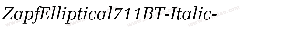 ZapfElliptical711BT-Italic字体转换