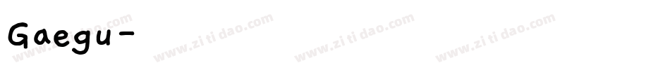 Gaegu字体转换