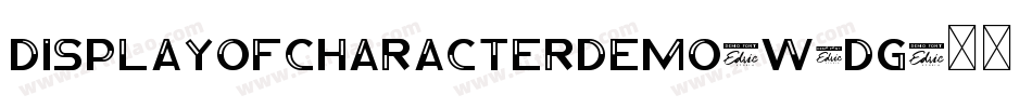 DisplayofcharacterDemo-W8dG字体转换