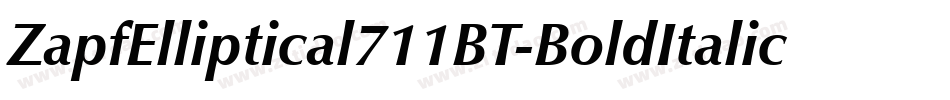 ZapfElliptical711BT-BoldItalic字体转换
