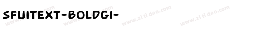 SFUIText-BoldG1字体转换