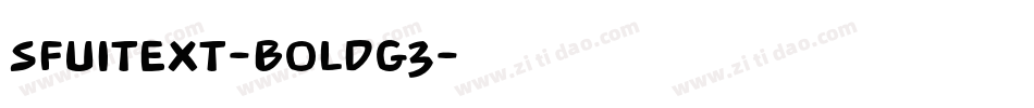 SFUIText-BoldG3字体转换