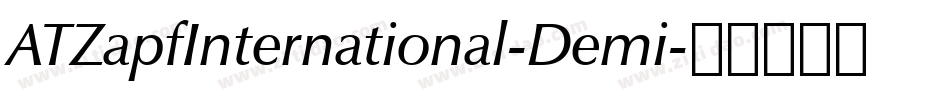 ATZapfInternational-Demi字体转换