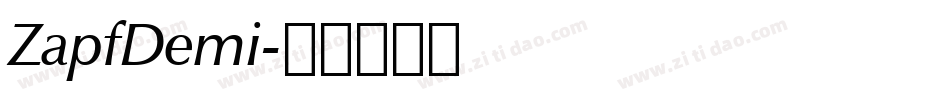 ZapfDemi字体转换