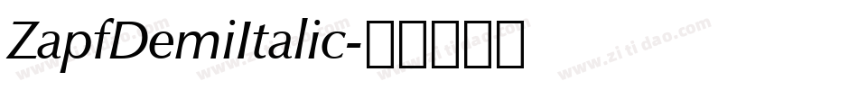 ZapfDemiItalic字体转换