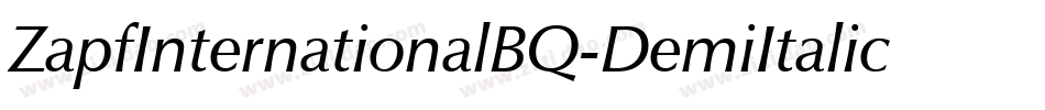 ZapfInternationalBQ-DemiItalic字体转换