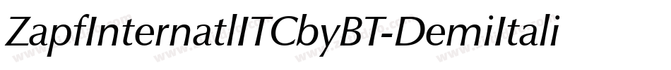 ZapfInternatlITCbyBT-DemiItalic字体转换
